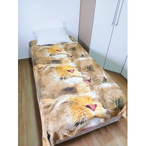 Coberto Manta Microfibra Estampa Amarela