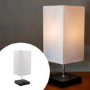Ver imagem 2 de Abajur Luminaria de Mesa Quadrado Mdf Interruptor Ref 49 Decoração Casa Sala Quarto Escritório
