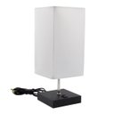 Ver imagem 4 de Abajur Luminaria de Mesa Quadrado Mdf Interruptor Ref 49 Decoração Casa Sala Quarto Escritório