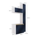 Ver imagem 3 de Conjunto para Banheiro Kappesberg Celeste 5 Peças Branco/azul 116,5cm