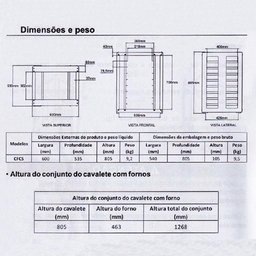 Mesa Bancada Cavalete de Apoio 8 Níveis para Fornos FCSB4E CFCS Inox - Venâncio - 4