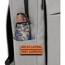 Ver imagem 5 de Mochila Executiva Cinza Impermeável Notebook 15.6 Cinza