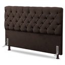 Ver imagem 1 de Cabeceira Cama Box Casal Queen Size Lylla 160cm Capitonê com Frame Sintético Marrom - Desk Design