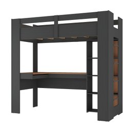Cama Alta Multifuncional com Escrivaninha Penteadeira - 2