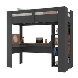 Cama Alta Multifuncional com Escrivaninha Penteadeira - 6