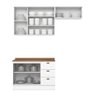 Cozinha Compacta Americana 6 Portas 3 Gavetas 100% Mdf Branco/nature - Henn - 3