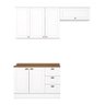 Cozinha Compacta Americana 6 Portas 3 Gavetas 100% Mdf Branco/nature - Henn - 2