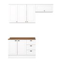 Ver imagem 2 de Cozinha Compacta Americana 6 Portas 3 Gavetas 100% Mdf Branco/nature - Henn