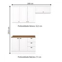 Ver imagem 4 de Cozinha Compacta Americana 6 Portas 3 Gavetas 100% Mdf Branco/nature - Henn