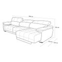 Ver imagem 2 de Sofá Retrátil e Reclinável de Couro Filipinas (3 Módulos) 3,00 M Off White - Mempra Design