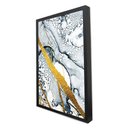Ver imagem 3 de Quadro Decorativo Abstrato Mármore Delux em Moldura Caixa Tacolado Moldura Trad 1cm Madeira Escura C
