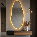 Ver imagem 1 de Espelho Malta - Linha Couro - - Caramelo - com LED - 160x80