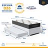 Cama Box com Colchao de Espuma D33 Ortobom Airtech 100 + Auxiliar de Espuma Unique Solteiro 88cm - 3