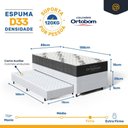 Ver imagem 6 de Cama Box com Colchão de Espuma D33 Ortobom Airtech 100 + Auxiliar de Espuma Unique Solteiro 88cm