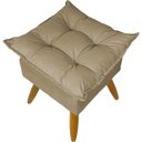 Ver imagem 2 de Kit Namoradeira Poltrona e Puff Decorativo para Sala Recepção Manicure Consultório Alice Suede