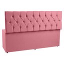 Ver imagem 3 de Calçadeira Recamier Baú Casal 1,40m Madrid Suede - Pallazio - Rosa