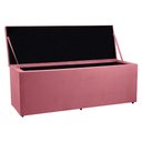 Ver imagem 4 de Calçadeira Recamier Baú Casal 1,40m Madrid Suede - Pallazio - Rosa