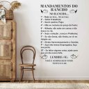 Ver imagem 1 de Adesivo de Parede Decorativo Mandamentos do Rancho