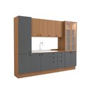 Ver imagem 2 de Cozinha Modulada Pixel Kappesberg 100% Mdp Canela/cinza Sagrado/canela 280cm