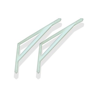 Kit 2 Peças Suporte Mão Francesa Extra Forte, para Prateleira de 50cm - Branca