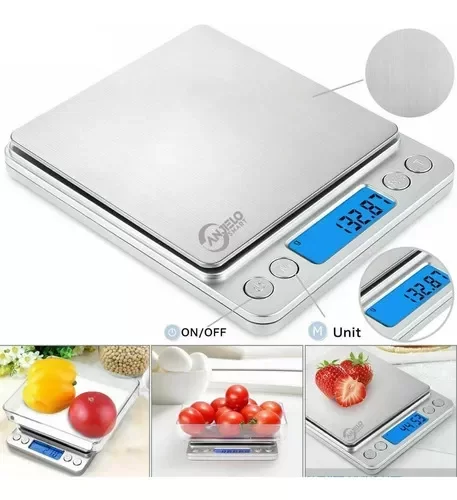 Balança Digital De Cozinha Inox Alta Precisão 0,1g Até 2kg - 4