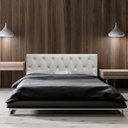 Ver imagem 2 de Cabeceira Estofada King Capitone Luna Corino Bege 195 X 60 cm RBL