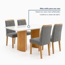 Ver mais imagens de Conjunto Sala de Jantar 4 Lugares Retangular Tampo Vidro MDF 120x80cm Mesa Isla e Cadeiras Carol