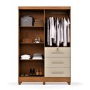 Ver imagem 5 de Guarda Roupa 6 Portas com 3 Gavetas Mumbai 180cm Off White/Nature