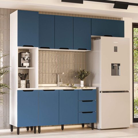 Armário de Cozinha Modulada 4 Peças 240cm sem Tampo 250054 Meena Politorno
