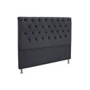 Ver imagem 1 de Painel de Cama Box Estofada Casal Embaixatriz Plus Suede Cinza - Simbal