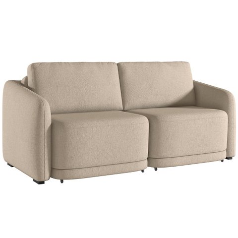 Sofá Cama para Sala de Estar 2 Lugares 196cm Montserrat K01 Linho Bege - Lyam Decor
