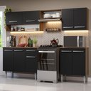 Ver imagem 1 de Armário de Cozinha Compacta 229cm Rustic/Preto Emilly Madesa 15