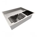Ver imagem 3 de Calha Quadrada Varanda Gourmet 48 Cm Escorredor P/acessórios