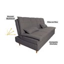 Ver imagem 3 de Sofá Cama 3 Lugares 197cm Soho Suede Cinza Herrero Decor