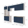 Lavanderia Modulada Kappesberg Celeste 9 Peças Branco/azul 310,5cm - 2