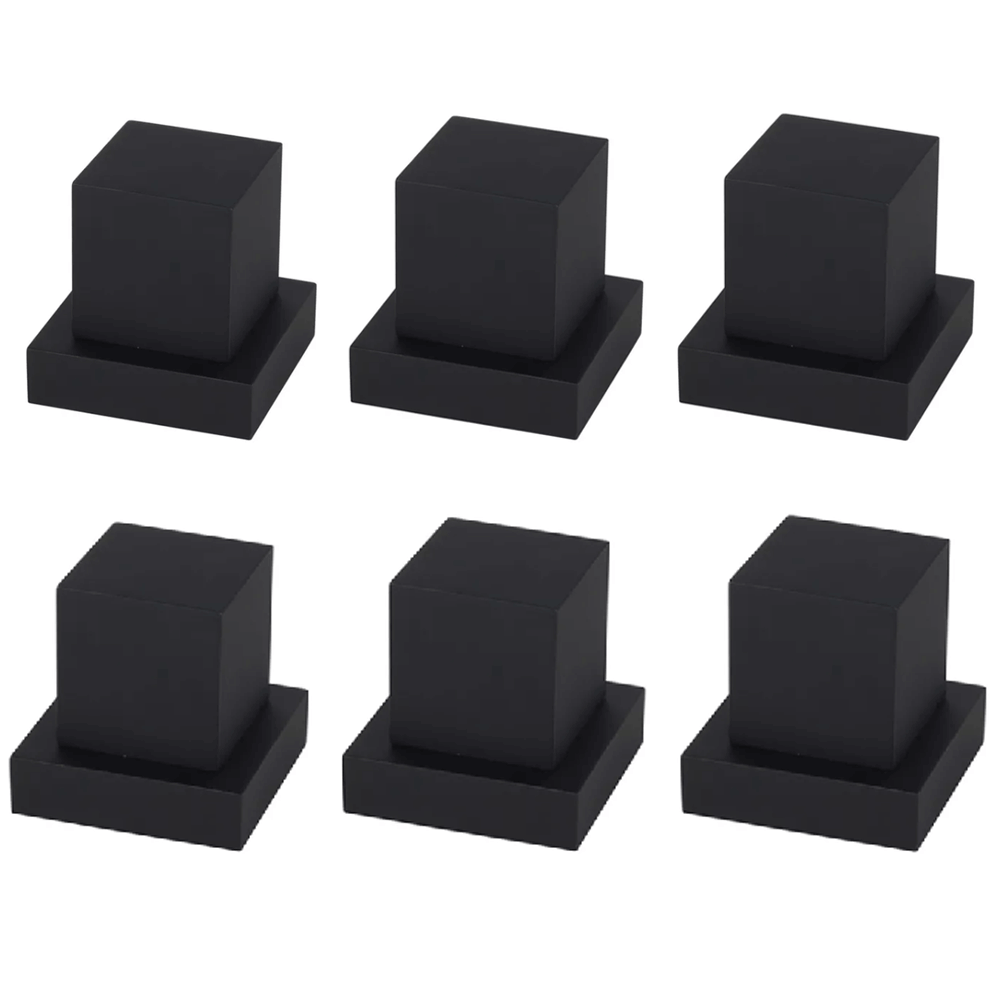 Kit 6 Acabamentos Registro Quadrado Black Matte Padrão Deca - Levo - 1