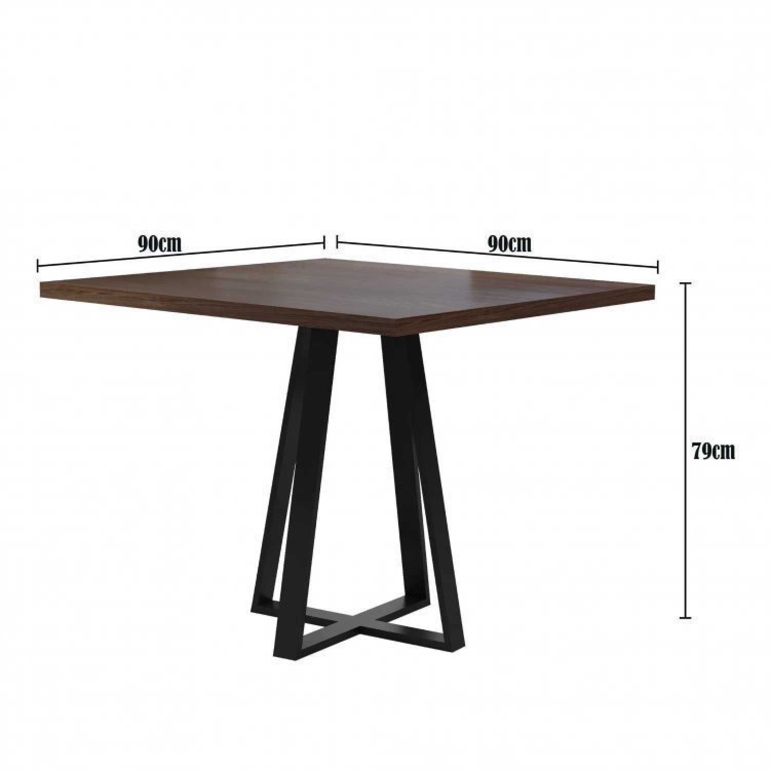 Conjunto Mesa com 4 Cadeiras Eames Pp Espresso Móveis - 4
