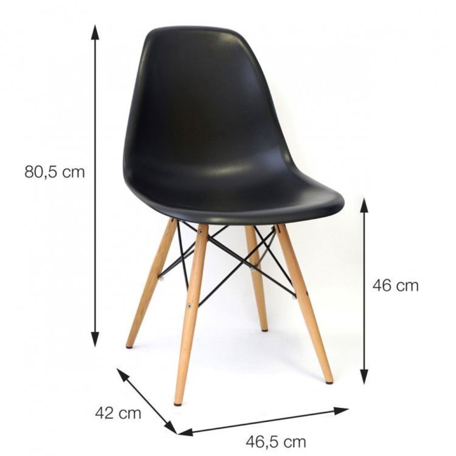 Conjunto Mesa com 4 Cadeiras Eames Pp Espresso Móveis - 5