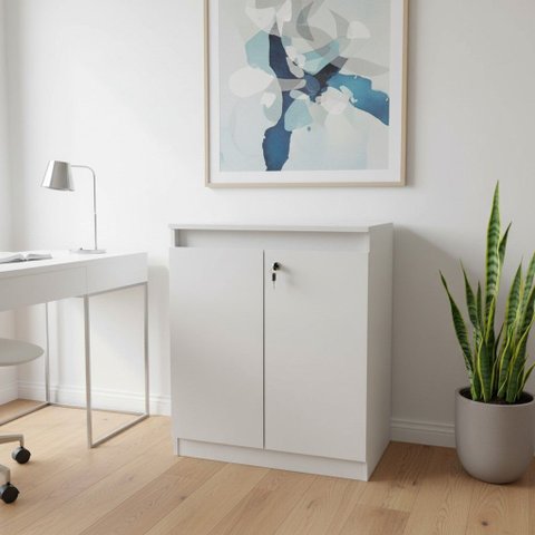 Armário com Chave Compacto Multiuso 2 Portas 60cm Móvel na Caixa