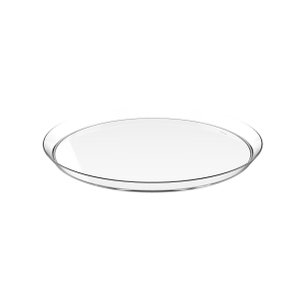 Bandeja Redonda 28 Cm Multiuso Cozinha Crippa Transparente