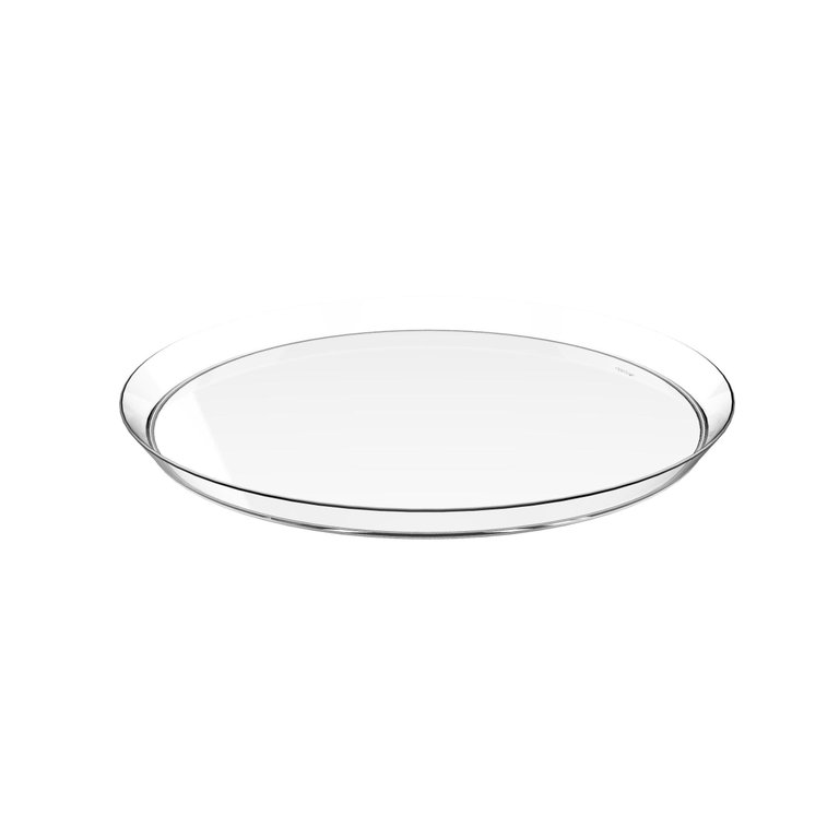 Bandeja Redonda 28 Cm Multiuso Cozinha Crippa Transparente Bandeja Redonda 28 Cm Multiuso Cozinha Crippa Transparente