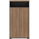 Ver imagem 3 de Armário para Escritório com Chave Office Multiuso Atria Executiva A02 Nogal Preto - Lyam Decor