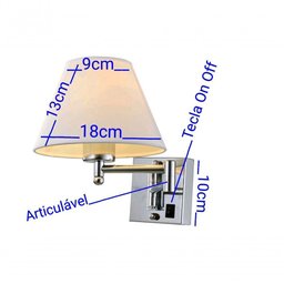 Kit 2 Unidades Arandela Vela Cúpula Branca Com Tecla - 3 Kit 2 Unidades Arandela Vela Cúpula Branca Com Tecla - 3