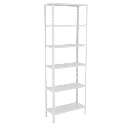 Estante 6 Prateleiras Aço Livros Quarto Cozinha Multiuso Fer Branco