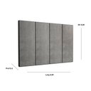 Ver imagem 2 de Painel de Cabeceira Cama Box 0,90 Million Varias Cores - Comprar Móveis em Casa:cinza