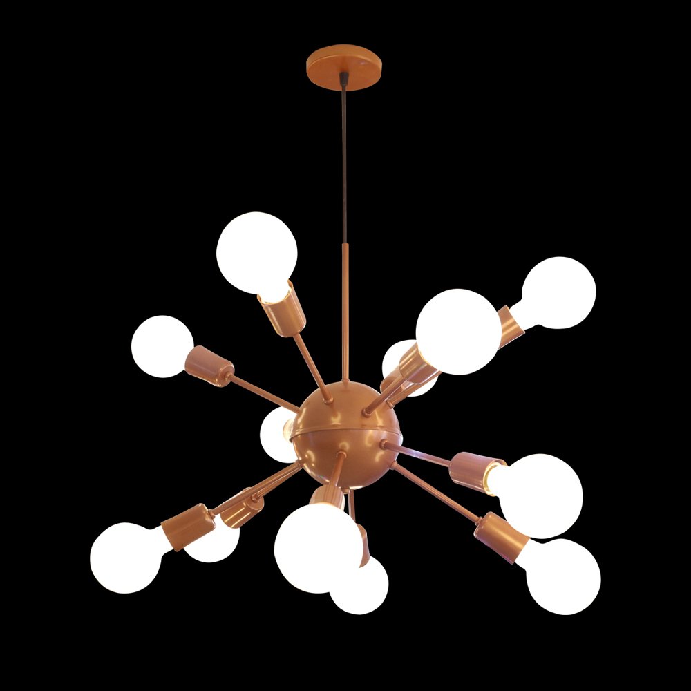 MINI PENDENTE SPUTNIK ÁTOMO COBRE 12 BRAÇOS ENERLUX MINI SPUTNIK ÁTOMO - 2