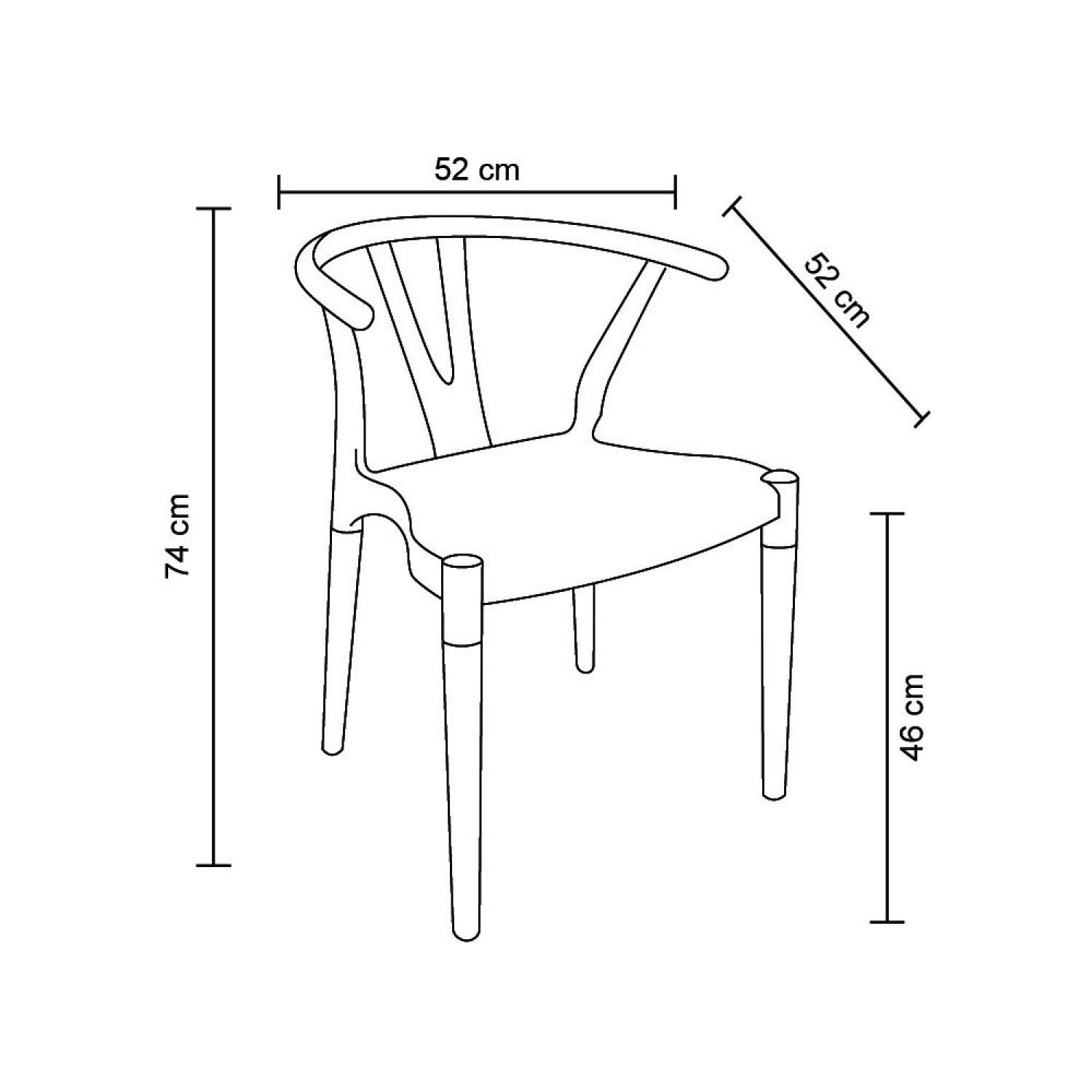 Cadeira Polipropileno Wishbone - 4