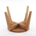Ver imagem 4 de Mesa Lateral Redonda para Sala com Bandeja Maderia Maciça 35cm x 32cm Mel Escuro Casavee