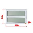 Ver imagem 4 de Basculante Alumínio 40 x 100 Elite V.Boreal Branco Brimak