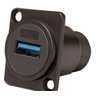 Emenda Fêmea Usb 3.0 Metálico para Painel - Tebera - 1
